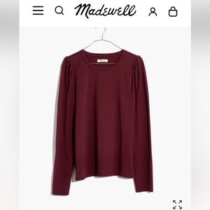 Madewell (Re)sourced 100% Cotton Puff-Sleeve Tee Sz:M